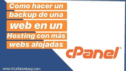 ▶ CÓMO hacer un BACKUP DE UNA WEB CON CPANEL en un hosting donde tienes alojadas varias webs ◀
