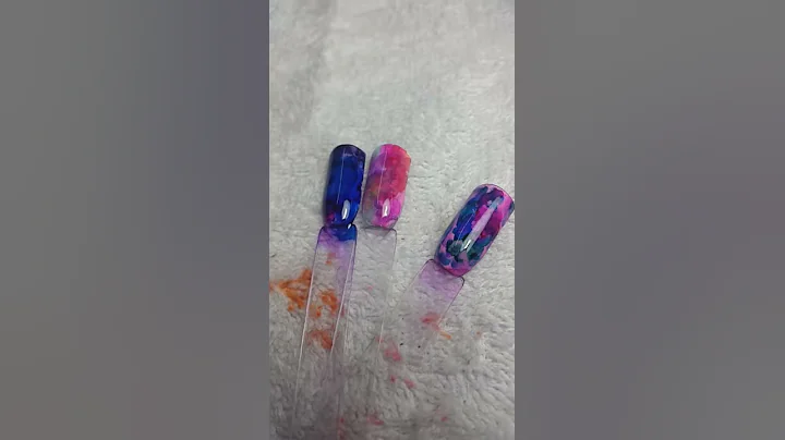 Alcoholic ink .. First attempt !!! On nails // Par...