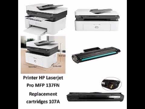 Printer hp laserjet MFP 137fn - YouTube