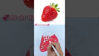 Strawberry drawing #shorts