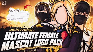 ULTIMATE 5 FEMALE MASCOT LOGO PACK 🔥 | Free Download (No Copyright)