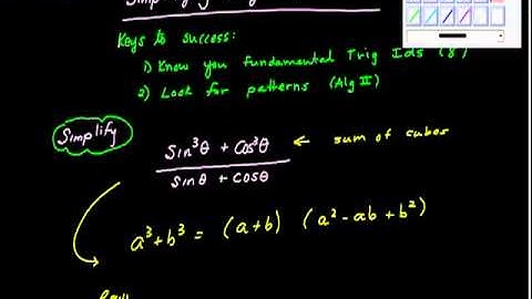 Simplifying Trigonometric Expressions Precalculus