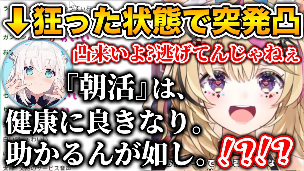 【突発コラボ】謎テンションで凸してくるフブキwww【ホロライブ切り抜き/尾丸ポルカ/白上フブキ】