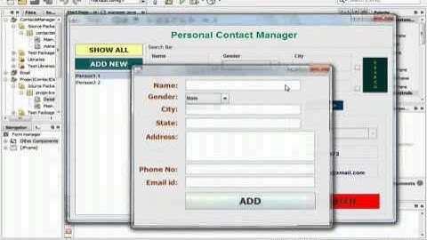 (Contacts Management) CBSE Informatics Practices (IP) Projects for class XII