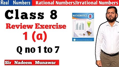Class 8 Review Exercise 1(a) SNC Maths Review Exercise 1 a single national curriculum maths PTB Math