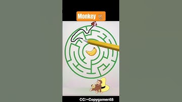 "Smart Monkey Puzzle 🧠🐒 | Maze Game Challenge!" #youtubeshorts #viralshort #games