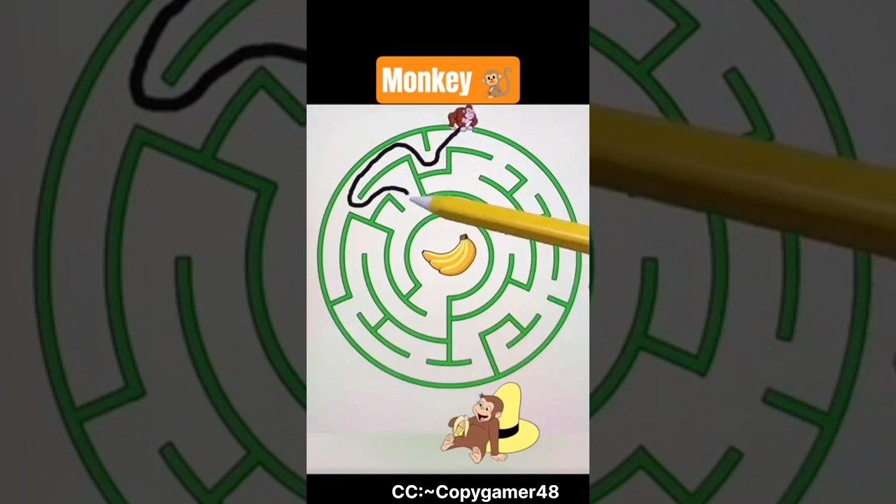 "Smart Monkey Puzzle 🧠🐒 | Maze Game Challenge!" 