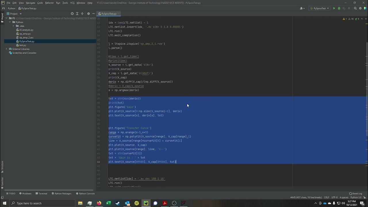 Using Python with LTSpice using PyLTSpice and ltspice python libraries
