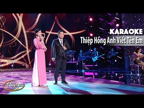 Karaoke | Thiệp Hồng Anh Viết Tên Em (Quang Lê & Băng Tâm)