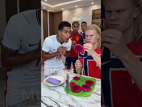 Thumbnail for Mbappé, Yamal And Bellingham Wanted The Dragon Fruit Too Bad 🐉😳 #parody #football #haaland #worldcup