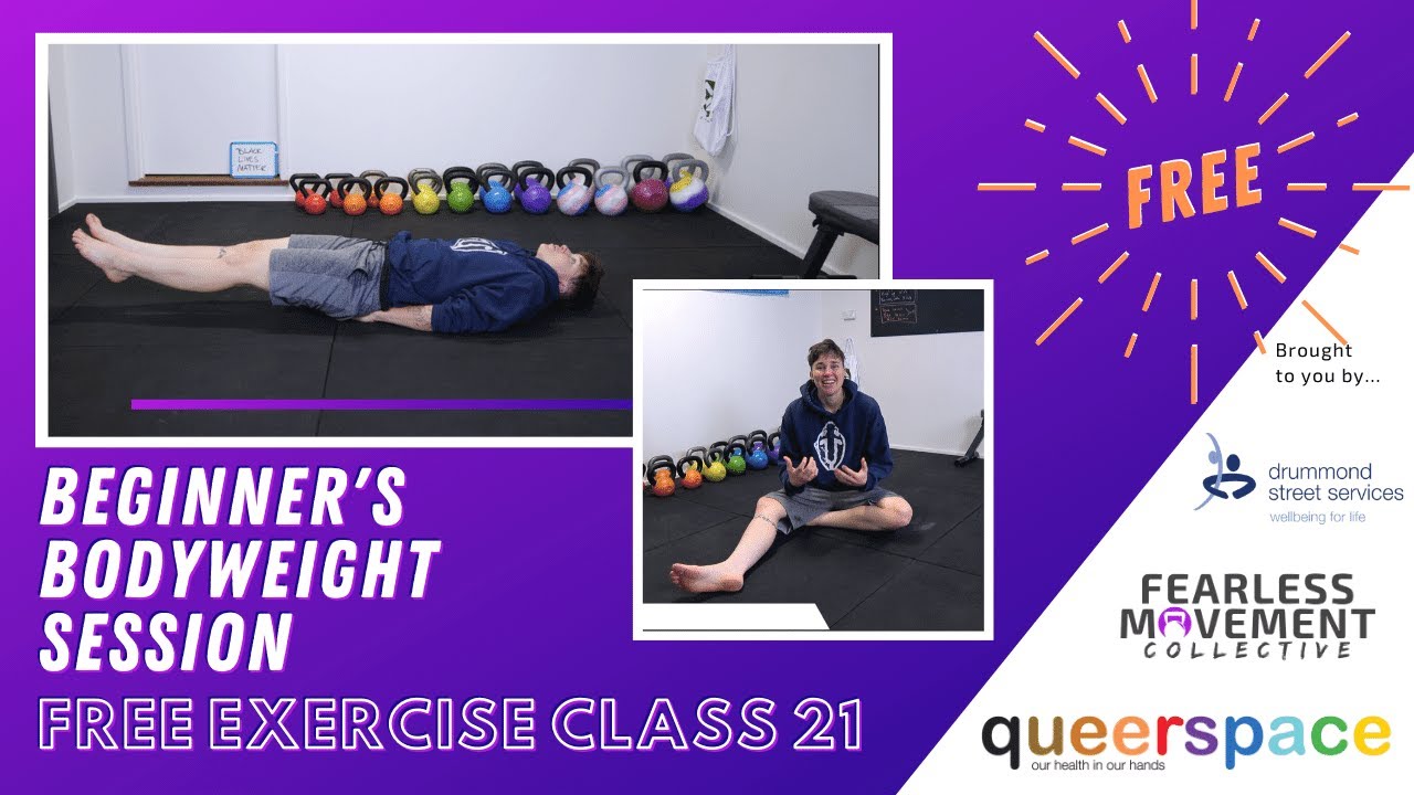 Free Exercise Class 21 - Beginner's Bodyweight - YouTube