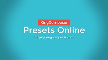 Presets Online - KingComposer page builder