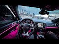 Aggressively driving my trackhawk downtown chicago pov drive