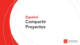 Compartir Proyectos | Spanish Collection | Dedoose for Mixed Methods Data Analysis
