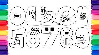 Number Lore 0-9 Drawing Step By Step How To Draw Numbers