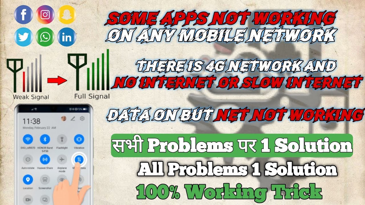Fix Net Not Working/No Or Slow Apps Not Working