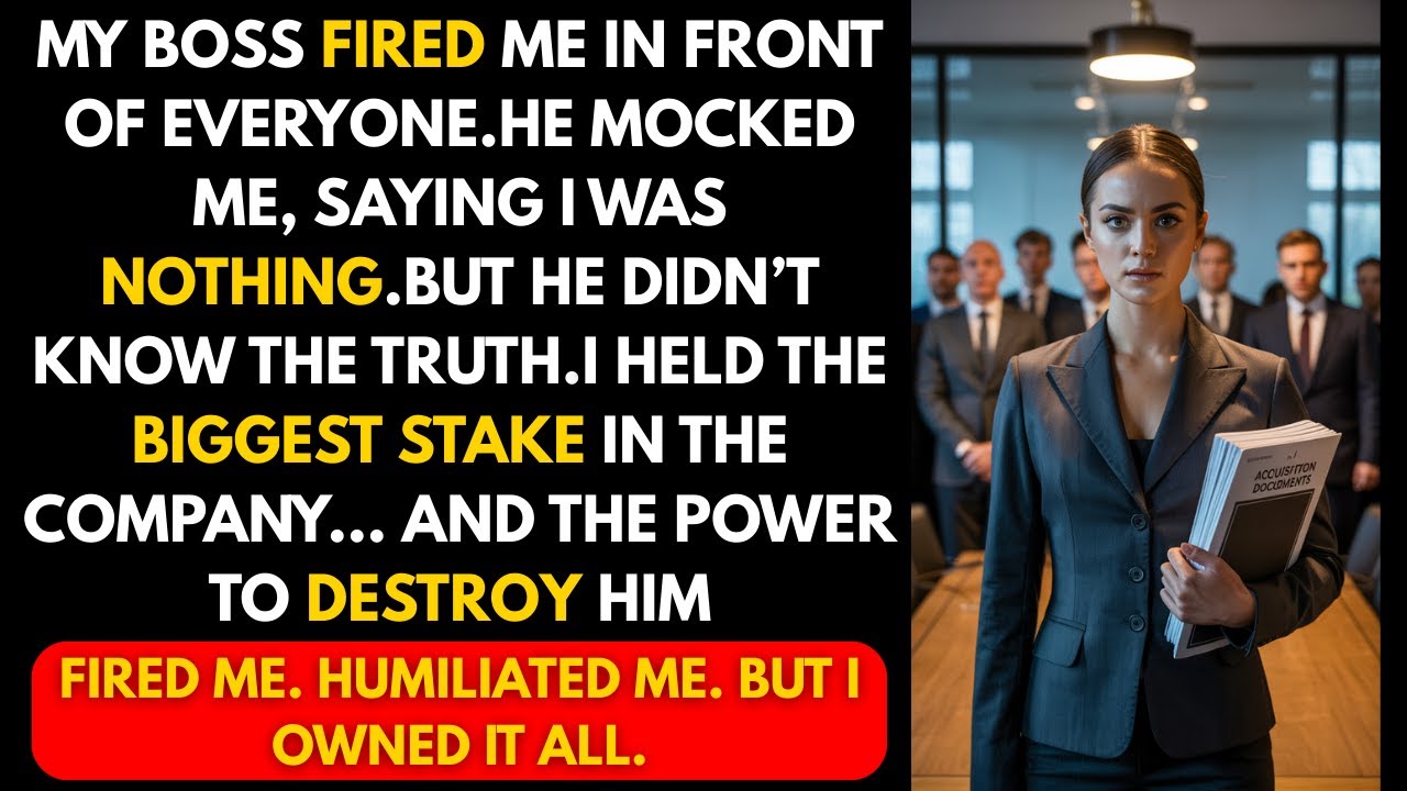 My Boss Fired Me Publicly — He Didn’t Know I Owned the Company’s