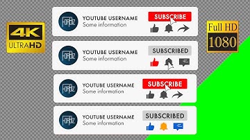 Сustom subscribe button with channel name | Click Like, Comment, Share, Bell 4k HD