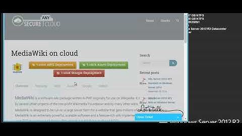 Secured MediaWiki on Windows 2012 R2 - Deploy on Azure , AWS and Google Cloud Platform.