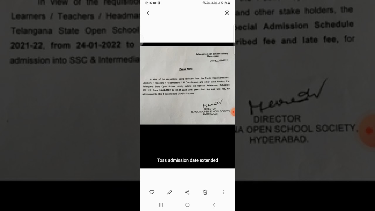 Toss Admission || Last Date 30 January 2022 || Special Admission For X & Intermediate 2022 |Ts Open