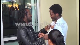 Bebe Cool refuses to hug first born son at airport, hugs baby Ozil instead