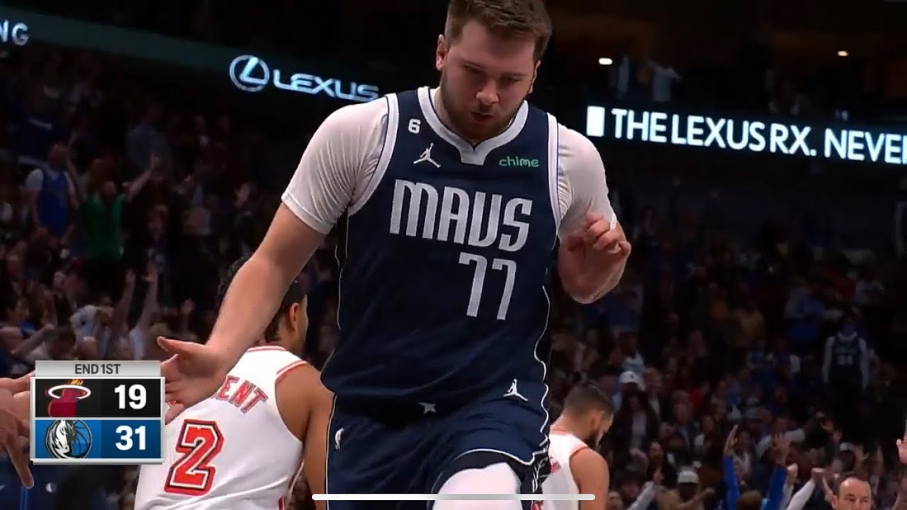 Luka Doncic hits the buzzer beater 3 to end the 1st quarter || 22-23 ...