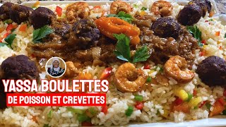 Yassa boulettes de poisson et crevettes (cuisine rapide)