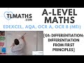 A-Level Maths G1-11: Differentiation from First Principles