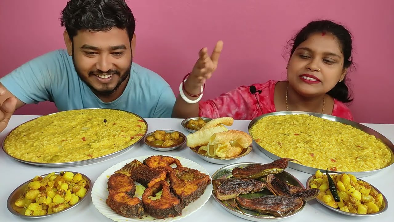 ey borsha kale khichuri sathe begun sundori mach vaja challenge korlam