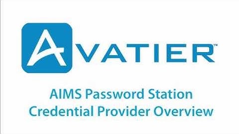 Avatier Password Station Credential Provider Overview