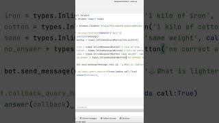 Create Telegram messages with reply buttons using Python