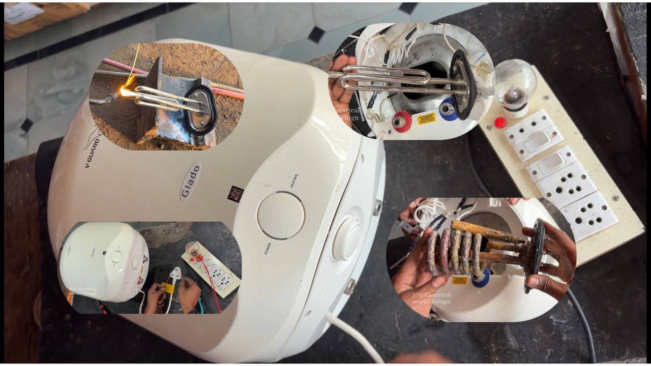  V Guard glado Geyser heating helmet changing / geyser repair #vguard #glado #vguardglado 