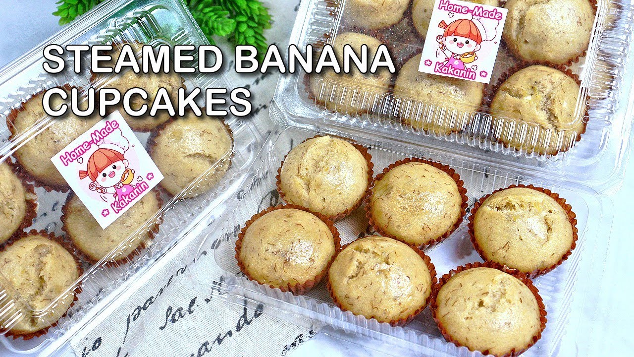 Steamed Banana Cupcakes No Oven Banana Cupcakes Recipe YouTube