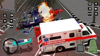 US City Police Flying Ambulance Heli 2019 Game 3D P2| Driving Simulator Game |FMF Games screenshot 5