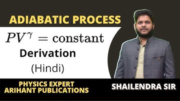 🔵 Equation of Adiabatic Process 🔥  Derivation in Hindi