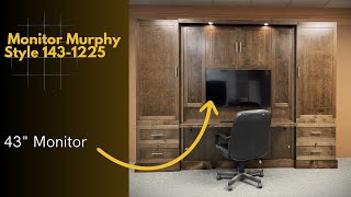 Style 143-1225 | Queen Murphy Bed with Fold-Down Desk & Office Storage Murphy Bed With Folding Desk Style 143 0924