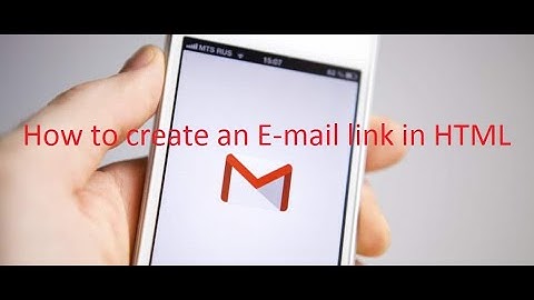 Creating an E-mail Link in HTML