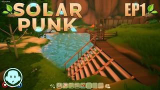 Solarpunk [Ep1] : Je commence à construire ma base sur une île flottante ! [Découverte | Gameplay]