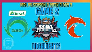 HIGHLIGHTS MPL PH SEASON 8 | OMEGA ESPORTS vs TNC PRO TEAM | GAME 2