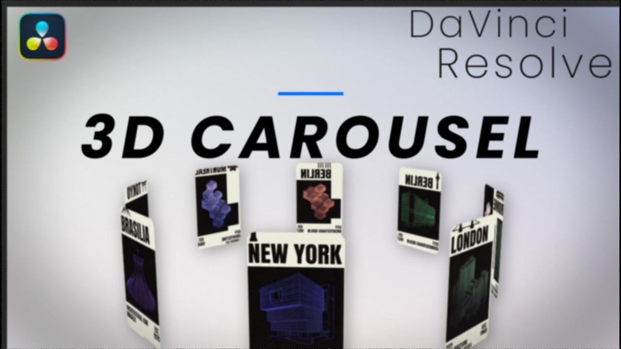 How to create an EPIC 3D Carousel In DaVInci Resolve in no time.
