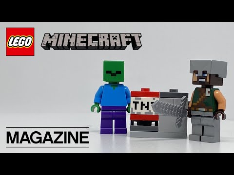 Building The LEGO Minecraft Magazine Issue 40 "Zombie, Protector and TNT Launcher"