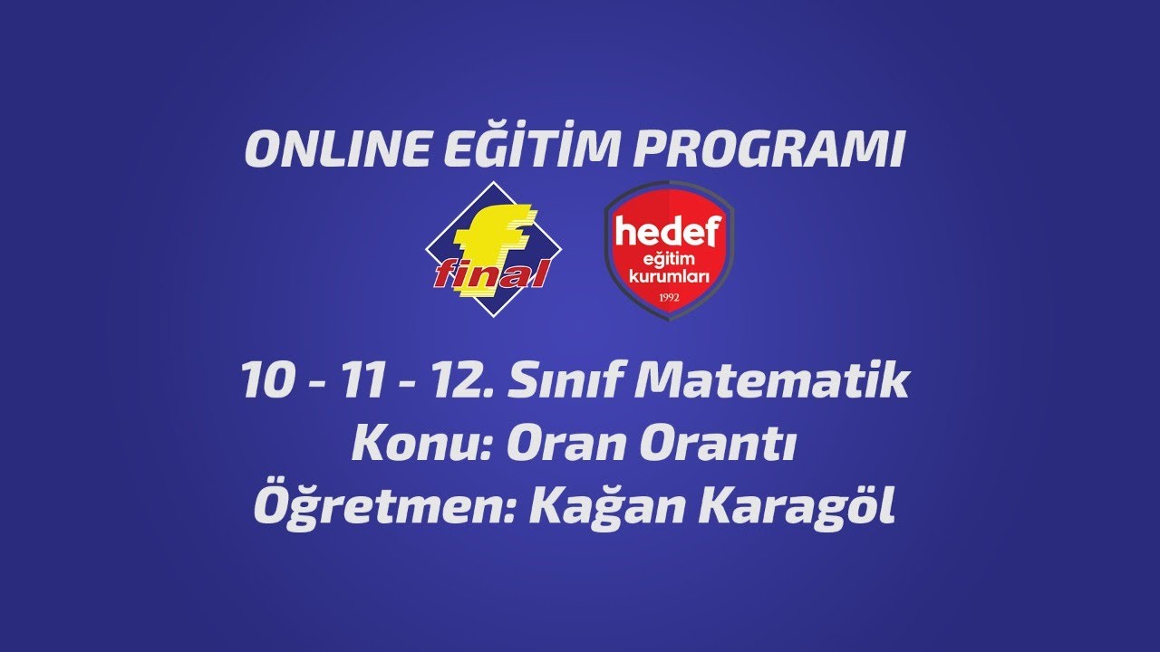 10 - 11 - 12. Sınıf Matematik Konu: Oran Orantı