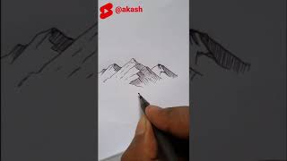 landscape drawing #Most easiest #mountain #draw #howtodraw #easily #pendraw #pen #Art #shorts
