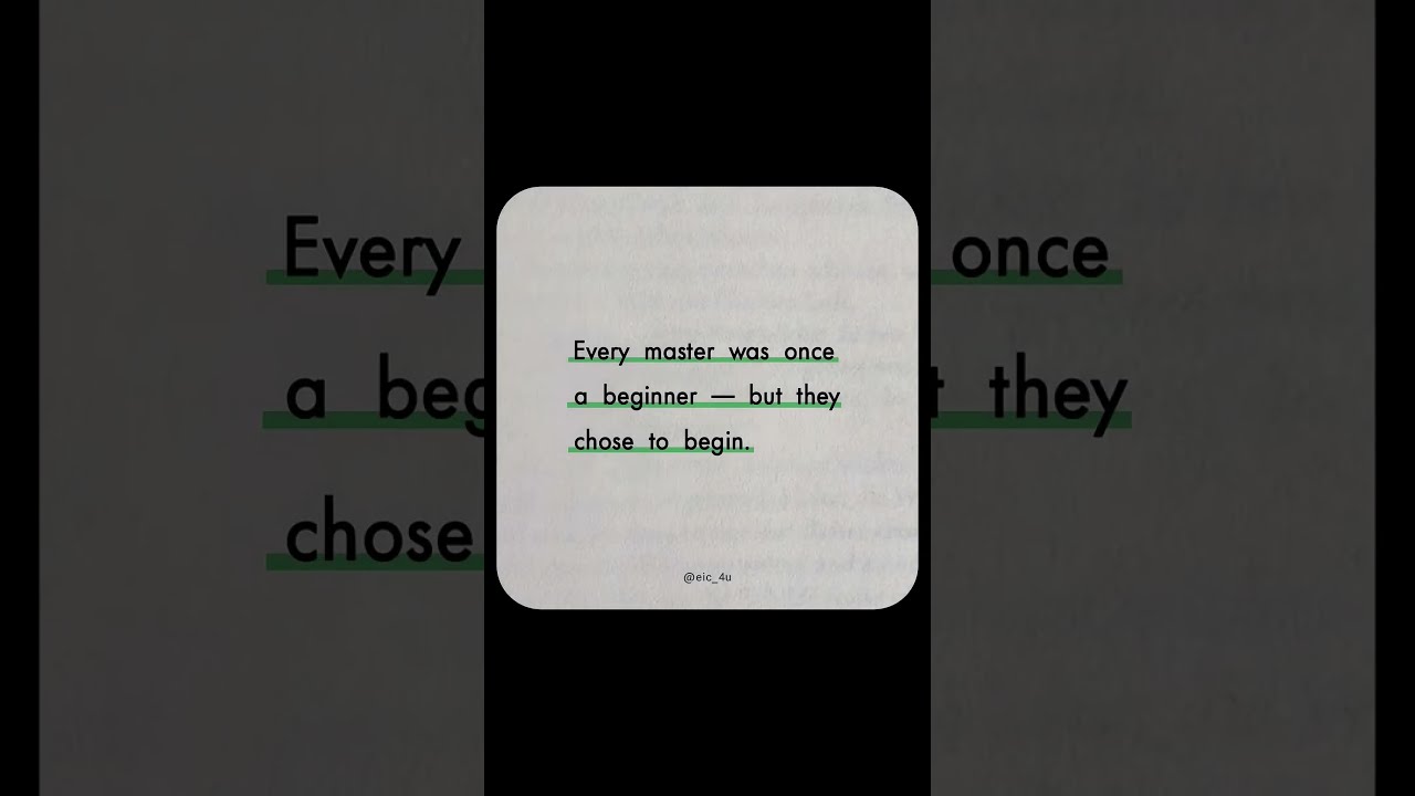  Everyone Starts Unsure Only A Few Decide To Start Anyway