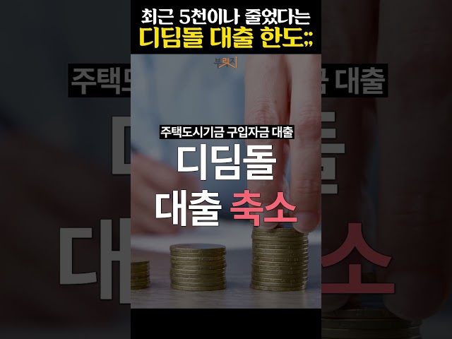 ‘디딤돌 대출 축소’ 논란 싹 정리해 봤습니다