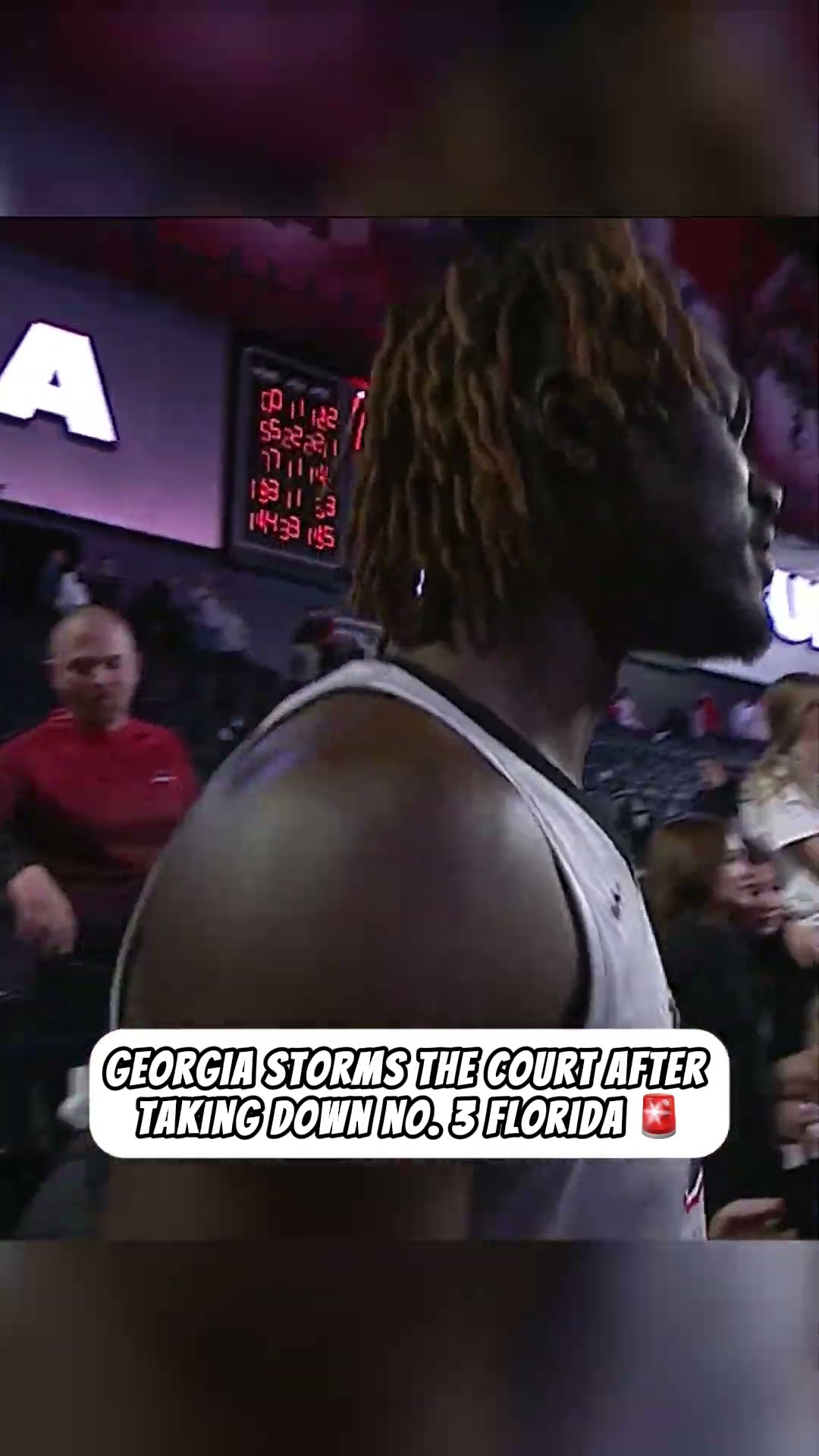 Georgia celebrates the upset win over No. 3 Florida ?