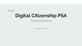 Digital Citizenship PSA