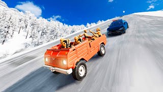 Max Speed Downhill Chase More Cops Every Level - Beamng Drive