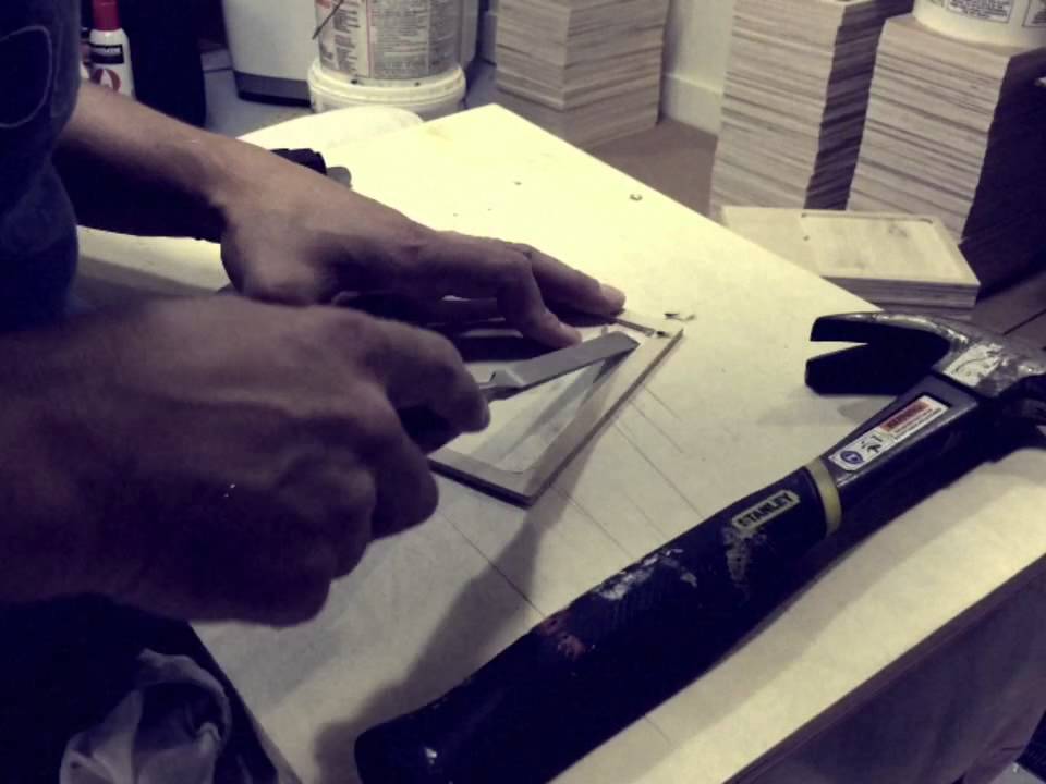 Simple box construction working on new album packaging.