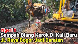 Scary‼️Trash is the root cause of the flooding in Bogor's New River, almost becoming land.